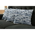 thumbnail image 5 of Ambesonne Tropical Throw Pillow Cover 4 Pack, Romantic Sea and Palm, 20", Navy Blue, 5 of 5