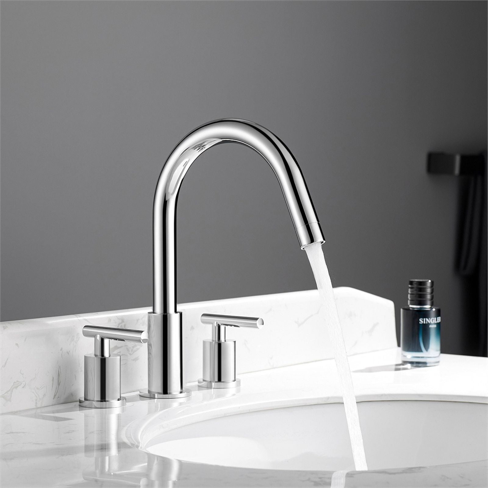 Vinnova Lodosa Widespread Polished Chrome Bathroom Basin Sink Faucet