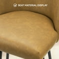 thumbnail image 3 of Hawsaiy Swivel Bar Stools Set of 2, 27.5" PU Leather Bar Chairs with High Back & Metal Legs for Kitchen Island & Dining Room, 3 of 10
