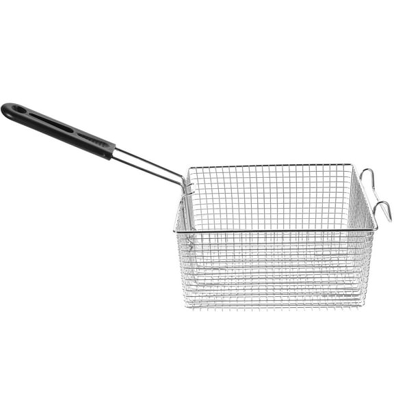 Raindrops Stainless Steel Deep Fryer Basket Replacement, Fry Basket for Kitchen Cooking, 1 Piece Set
