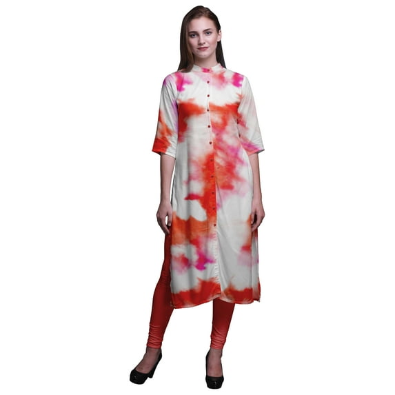 Bimba Printed Straight Kurti Kurtis For Women Summer Clothing XXX-Large