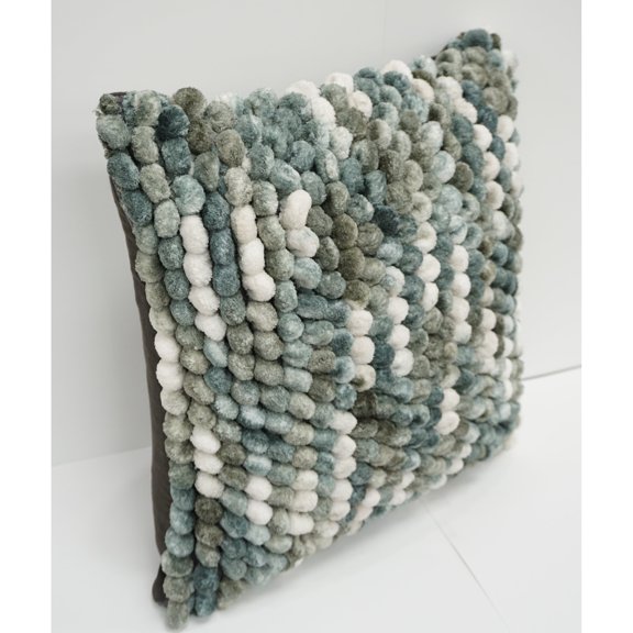 Home&Manor  Gillian Pompom Designer Throw Pillow