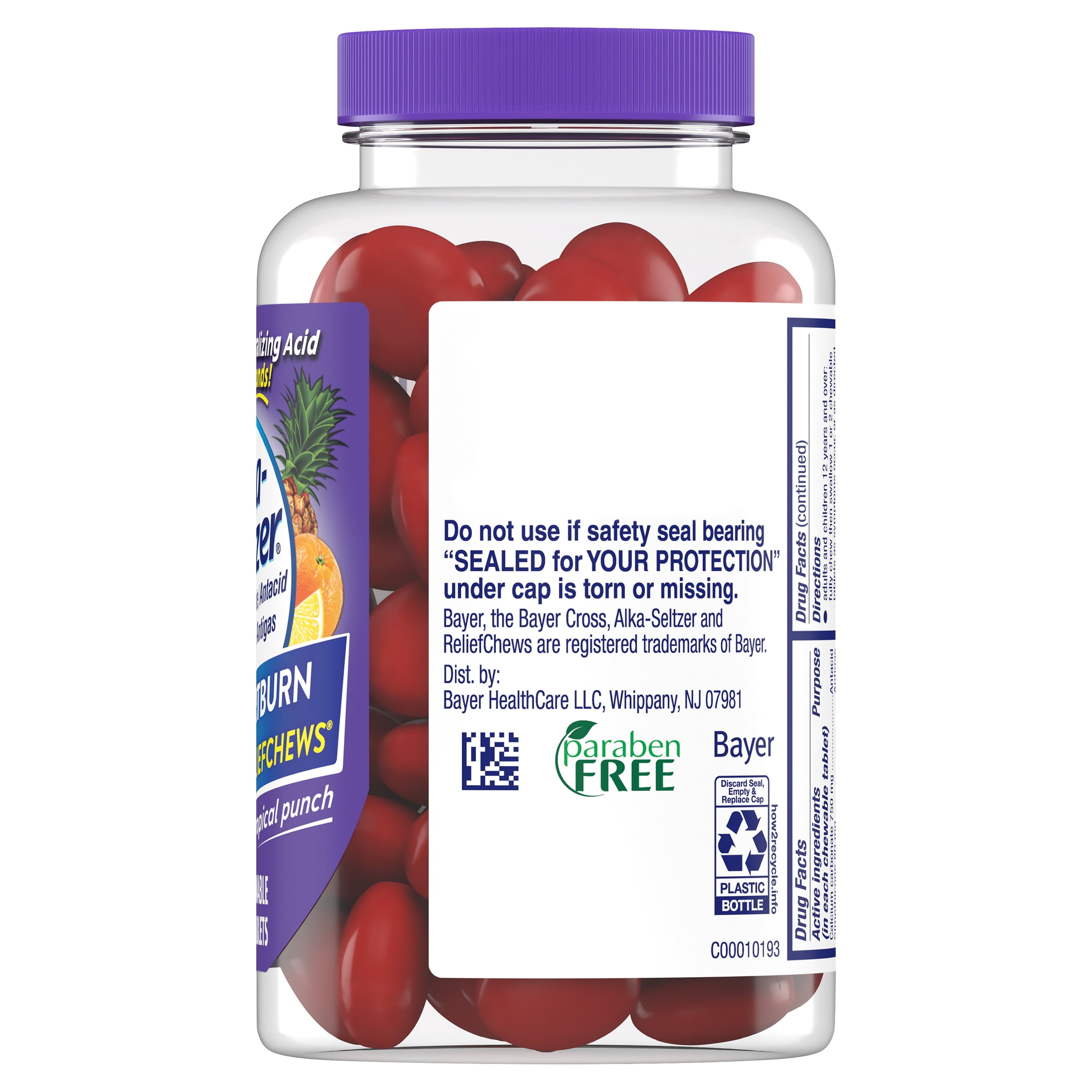 Buy Alka Seltzer Heartburn Relief + Gas Relief Chews, Tropical Punch 60