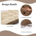 thumbnail image 5 of Bench Cushion for Indoor Furniture 46.5 x 19 inch Rectangle Bench Seat Cushion for Bay Window Entryway Bench Thick Textured Chair Cushion with Non-Slip Backing 1 Pack, Light Brown, 5 of 12