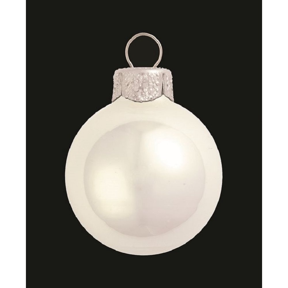 Northlight 8ct Pearl Glass Ball Christmas Ornament Set 3.25" Polar