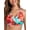 Blue Floral, variant on Women's V Neck Bikini Top Criss Cross Cutout Bathing Suits