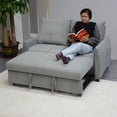 thumbnail image 4 of Wood Frame Sofa Bed for Apartment / Stable and Functional Furniture, 4 of 4