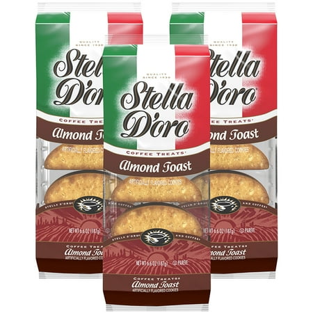 - (3 Pack) Stella D'oro Almond Toast Coffee Treats, 6.6 Oz
