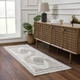 thumbnail image 6 of Hauteloom Muricay Living Room, Bedroom Area Rug - Farmhouse - Charcoal, Cream, Peach - 8'10" x 12', 6 of 15