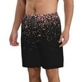 thumbnail image 2 of Kdxio Rose Gold Glitter1 Pattern Mens Casual Shorts - Drawstring Summer Beach Sports Shorts for Men, 2 of 9