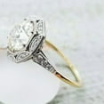 thumbnail image 4 of Art Deco 2.5Ct Lab Created Diamond Old European Engagement 925 Silver Ring 14K Two Tone Gold Plated, 4 of 4