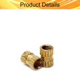 thumbnail image 3 of Wekity M3x6mm Female Thread Knurled Nuts,100PCS Hx4mm OD Brass Threaded Insert Embedment Nuts Hydraulic Welded Joint Injection Molding Assortment Kit for 3D Printing Injection Molding-0621, 3 of 5