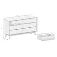 thumbnail image 6 of Kappesberg Hanford Modern 6-Drawer Dresser – Functionality and Style for Your Bedroom, for Adults and Teens - Gray, 6 of 10