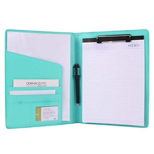 Business Leather Padfolio Portfolio Folder Organizer Resume Notebook 3 Colors 