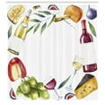 thumbnail image 3 of Ambesonne Wine Shower Curtain, Watercolor Food Wine Frame, 69"Wx70"L, Multicolor, 3 of 3