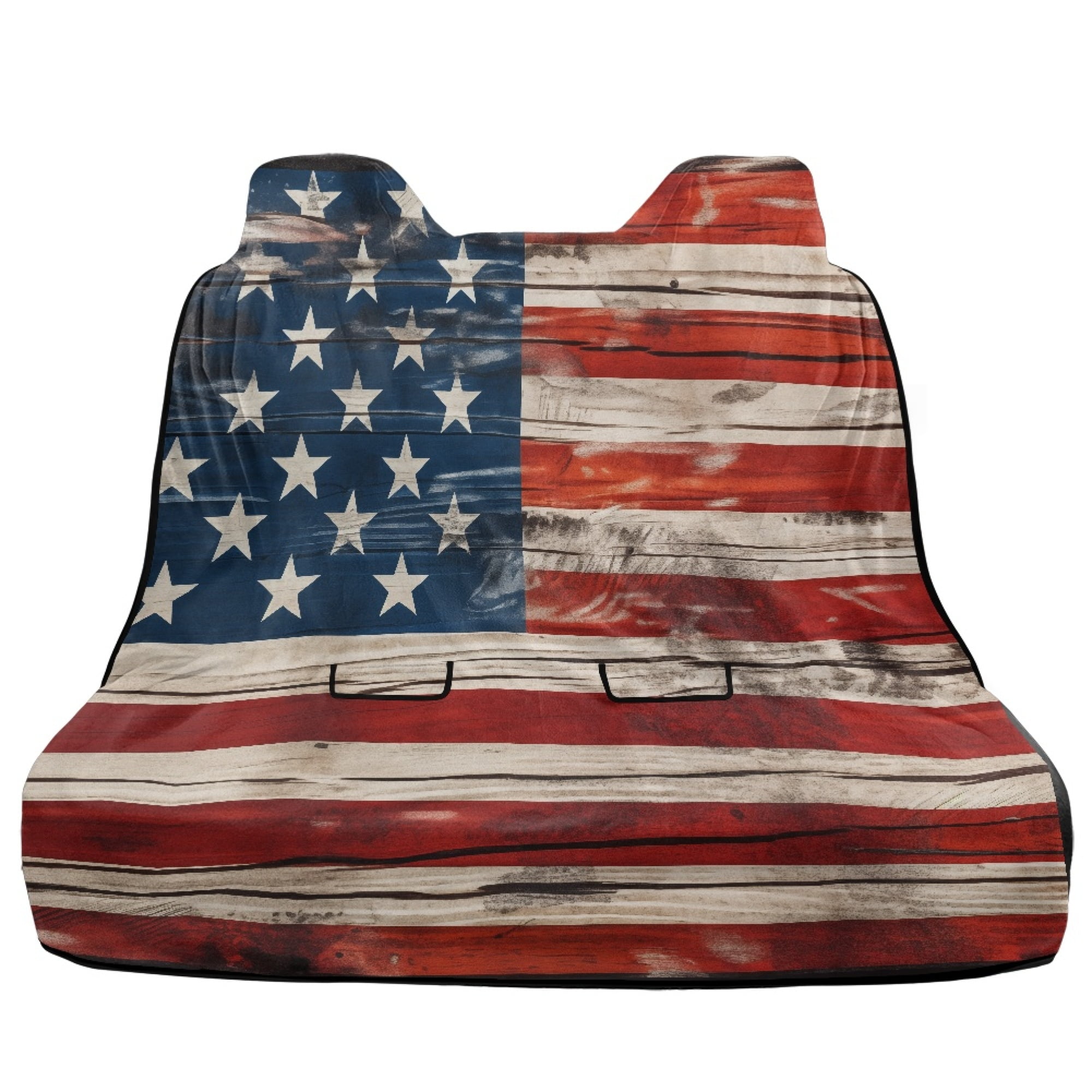 Drydeepin American Flag Car Back Seat Cover, 4th of July Patriotic Rear Bench Seat Towel Cover Breathable Non-Slip Rear Seat Cover Universal Fit for Sedans SUVs Truck Auto Interior Decor