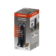 Pelonis 17 Tower Heater, Ceramic, Oscillating, Portable with Carry Handle, 1,500 Watts, Black