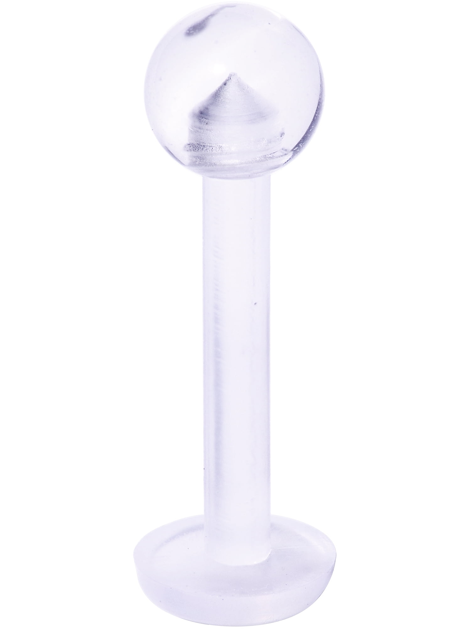 Pierced Owl Clear Acrylic BioFlex Ball Top 14G Labret Monroe Retainer Sold as a Pair