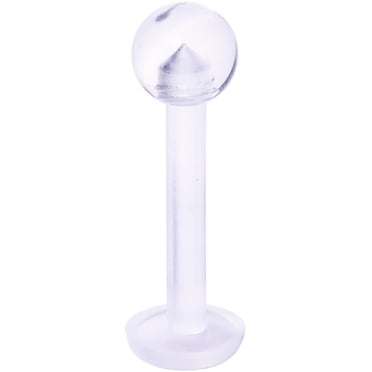14g 15mm Clear Acrylic Bioplast Invisible Tongue Retainer Ring Barbell – Bxxpiercings