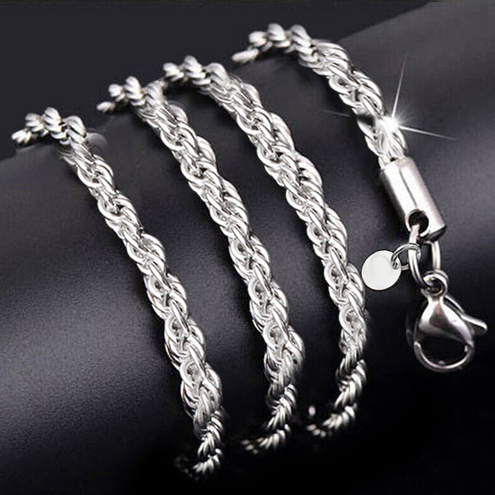 1.7mm CURB Chain 16" 40cm - 28" 70cm 925 SOLID Sterling Silver
