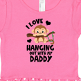 thumbnail image 3 of Inktastic Monkey I Love Hanging out with My Daddy Gift Baby Girl Dress, 3 of 4