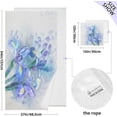 thumbnail image 3 of Coolnut Beautiful Irises Print Bath Towels Set - 1 Bath Towel 1 Washcloth Extra Absorbent 100% Cotton Towels, Super Soft Bathroom Towels for Home, Hotel Washcloth Gift, 3 of 7