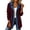 Wine, variant on XUNKUSGA Women's Color Block Denim Trim Corduroy Jacket Fashion Lapel Button Down Long Sleeve Outerwear Coats Casual Patchwork Mid Length Suit Jackets for Women Beige S