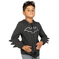 thumbnail image 2 of DC Comics Justice League Batman Toddler Boys Fleece Zip Up Cosplay Hoodie Toddler to Big Kid, 2 of 5