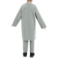 thumbnail image 4 of TAIAOJING Toddler Summer Outfits for Boy's Arabic Kaftan Set Long Sleeve Solid Color Robe Suit Thobe Teenage Boys Embroidered Robe Suit 5-6 Years, 4 of 6