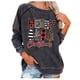 thumbnail image 2 of Pntutb Tops de mujer Impreso Media cremallera Fuzzy Fleece Neck Sudadera de manga larga Pullover tops Blusa Navidad Casual Suéter Camisas Tee Blusa Pntutb Pntutb-7147, 2 of 5