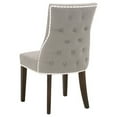 thumbnail image 4 of Benjara BM228936 Fabric Dining Chair Stool with Nailhead, Brown & Gray - Set of 2, 4 of 5