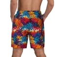 thumbnail image 4 of Goofa Colorful Hawaii Palms Printed Men's Swim Trunks Board Shorts Quick Dry Mens Swimming Trunks with Compression Liner,Breathable Fit Hawaii Beach Shorts-Medium, 4 of 9