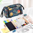 thumbnail image 5 of Fish Mouth Pencil Bag 9.45*3.74*5.9 Inches Pencil Bag Pencil Case Pencil Box Makeup Bag Suitable for Office and Study Cartoon Colorful Christmas Birds, 5 of 7