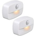 thumbnail image 3 of Luz nocturna LED automática, lámpara de pared con sensor de movimiento autoadhesivo, lámpara de pared para baño, lámpara de pared para dormitorio, luz nocturna con sensor, 2 piezas, 3 of 5