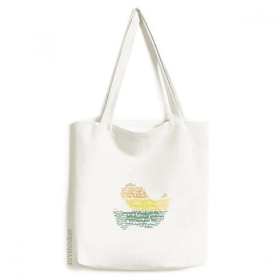 Bird Peace Rainbow Lgbt Wordcloud Tote Canvas Bag Shopping Satchel Casual Handbag