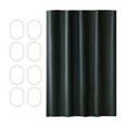 thumbnail image 2 of Cinvoph 31"x71" Plain Color Shower Liner Curtain - Waterproof Thickened Shower Curtain, Simple Solid Style Curtain Decor for Bathroom with 6 Hooks, Black, 2 of 6