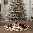 thumbnail image 5 of Daiia Roosters and Chickens Drawing Merry Christmas Tree Skirt , Xmas Large Lace-up Tree Skirt, Santa Snowflakes Rustic Home Decorations New Year Party Farmhouse Decor-30", 5 of 7