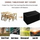 thumbnail image 4 of Funda impermeable para muebles de jardín, resistente a los rayos UV, resistente al viento, tela Oxford 420D duradera, funda rectangular para mesa, color negro, 220 x 120 x 80 cm, 4 of 5