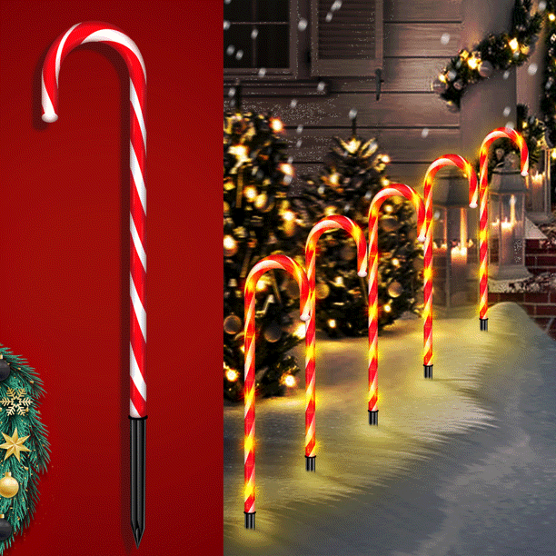 DIY Simulation Candy Cane Glossy Christmas Crutch Jewelry Pendant Accessories 