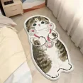 thumbnail image 4 of Cartoon Bedside Rug Cat Floor Mat Fluffy Cat Mats Irregular Carpet for Living Room Shaggy Area Rugs Thicken Doormat Cute Decor, 4 of 7