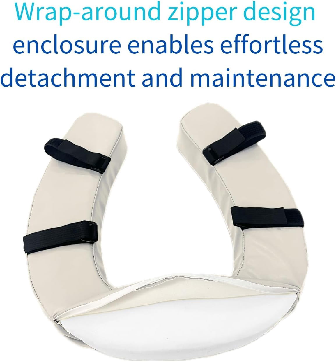 Ristpal Soft Padded Toilet Seat Cushion with 2-Inch High-Density Foam & Waterproof PU Fabric, U-Shape Padded Toilet Cushion - Secure Hook & Loop Tape, Fits Standard/Elongated Toilets (Beige)