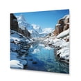thumbnail image 2 of Designart "Glacier Ice Blue silence III" Landscapes Metal Art Print, 2 of 5