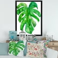 thumbnail image 3 of Designart 'Close Up Of Tropical Leaf Of Monstera I' Farmhouse Framed Art Print, 3 of 4