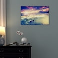thumbnail image 2 of wall26 - Canvas Wall Art - Seascape of Waves on The Beach at Sunset Time - Gallery Wrap Modern Home Art | Ready to Hang - 24x36 inches, 2 of 3