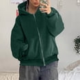 thumbnail image 2 of TOWED22 Mens Zip Up Hoodie Fleece Zipper Hooded Jacket Sweatshirt Lightweight with Pockets Long Sleeve Solid Color Drawstring Hoodies,Dark Green,S, 2 of 9