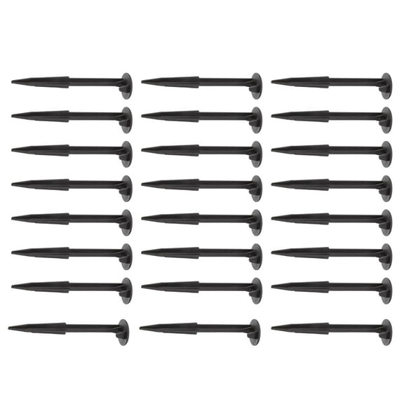 OUNONA Plastic Stakes for Outdoor Plastic Inflatable Anchoring 24Pcs Black