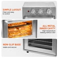 thumbnail image 4 of EDX 16L Silver Air Fryer Oven, 4-in-1 Functions, 120V, 100-230℃, 0-60min Timer, Household Kitchen & Countertop Use, 4 of 5
