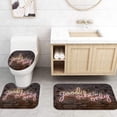 thumbnail image 4 of Red Geometric 4 Pcs Shower Curtain Sets with Rugs, Abstract Bathroom Sets with Shower Curtain and Rugs, Modern Art Bathroom Decor, 4 of 6