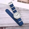 thumbnail image 2 of ANNEFIT Nylon Watch Band 16mm, One-Piece Waterproof Military Watch Straps with Heavy Silver Buckle (Blue), 2 of 4