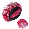 thumbnail image 2 of WIFKLSIIPG Large Printed Headband Nightcap Bohemian Turban Hat Satin Shower Cap, 2 of 2